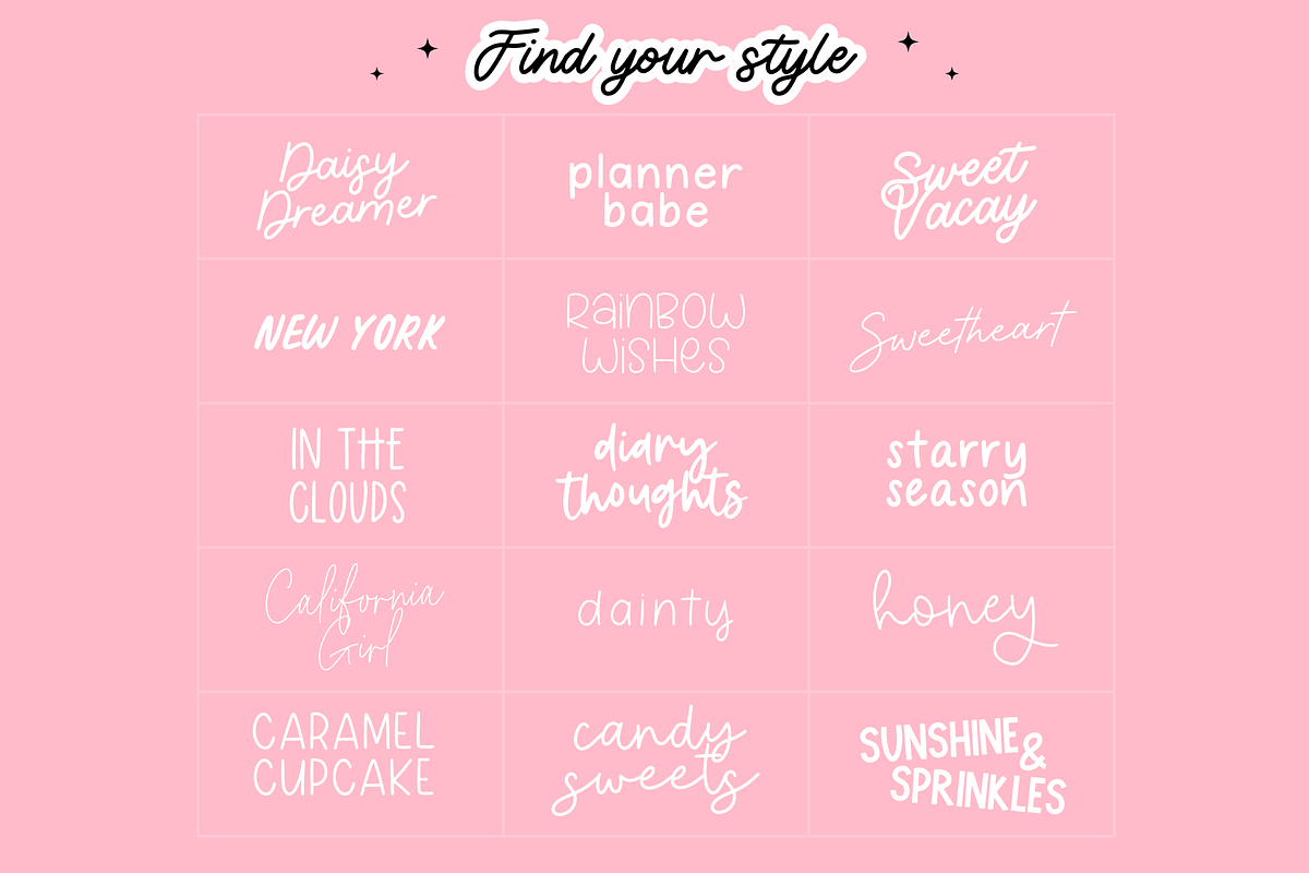 Digital Planner Font Bundle