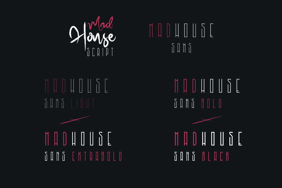 Madhouse font duo + Extra | -50% preview 2