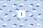 8 Cute Christmas Seamless Patterns, a Pattern Graphic by Adrienne Morris (Thumbnail 2 of 9)
