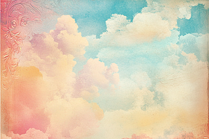 Pastel Sky & Clouds Greeting Card