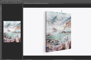 Portrait Canvas Ratio 4x5 Mockup