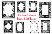 Mexican Talavera Tiles Frame, a Background Graphic by Pattern Whimsy (Thumbnail 1 of 4)