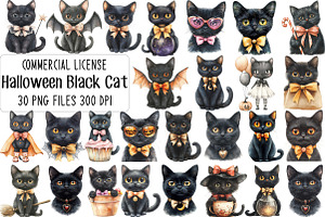 Halloween Black Cat Coquette Bow PNG, an Illustration by CraftArtStudio