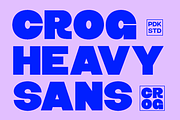 Crog - Chunky Heavy Sans, a Sans Serif Font by Pandeka Studio (Thumbnail 1 of 12)
