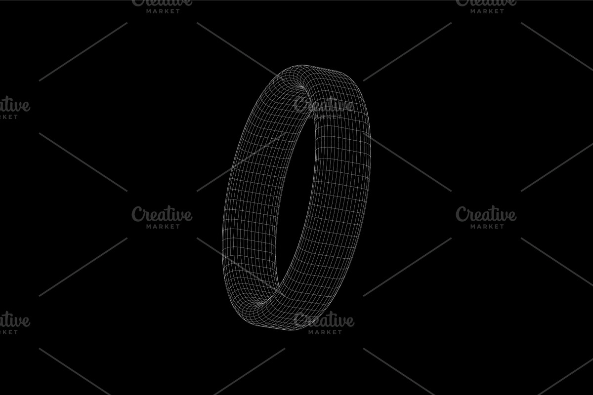 WIREFRAME GEOMETRIC ELEMENTS, an Object Graphic by BonkiStudio (Photo 11 of 11)