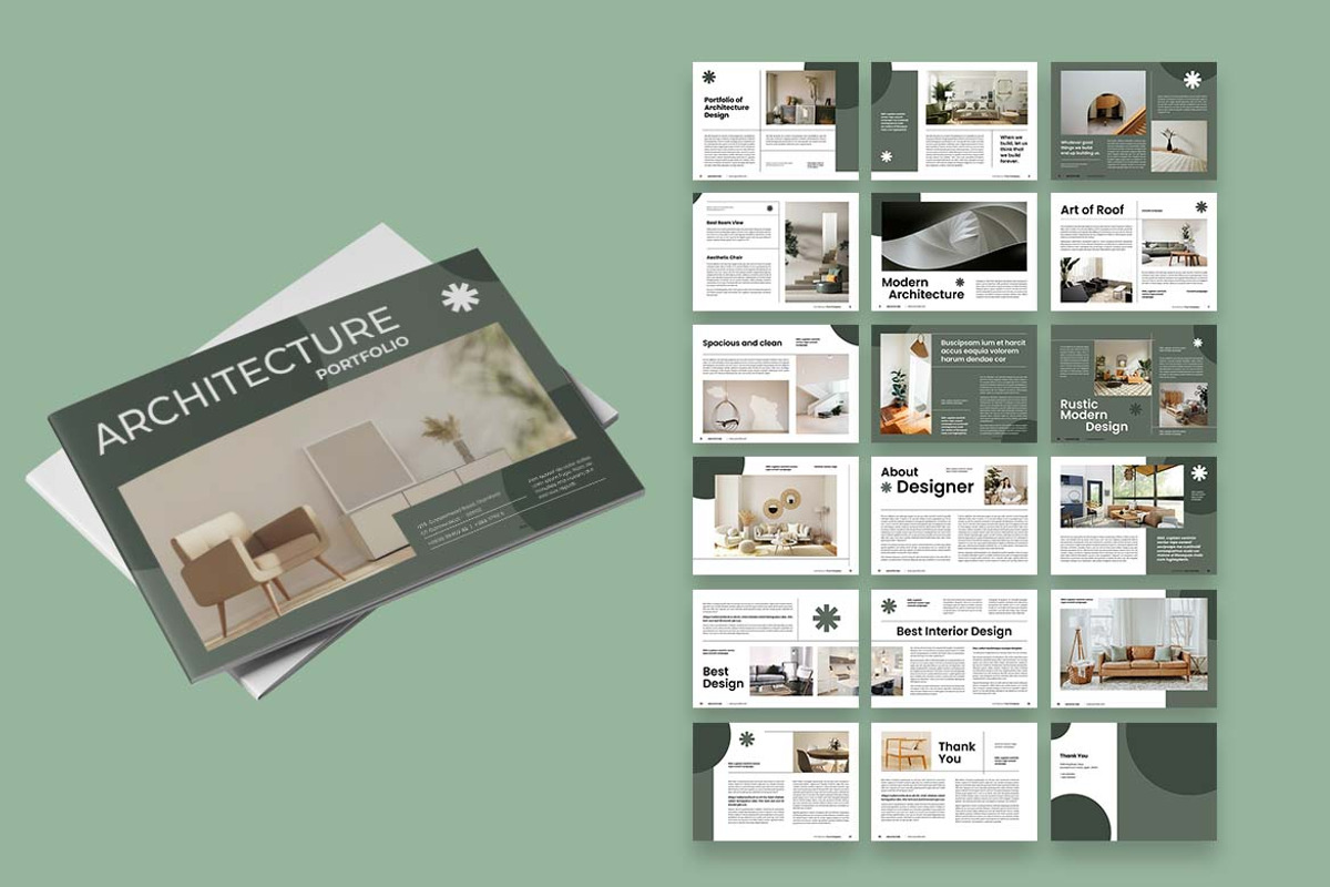 Green Modern Architecture Brochure, a Brochure Template by UICreative (Photo 1 of 4)