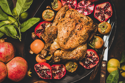 Flat-lay of Thanksgiving or, a Food & Drink Photo by Foxys