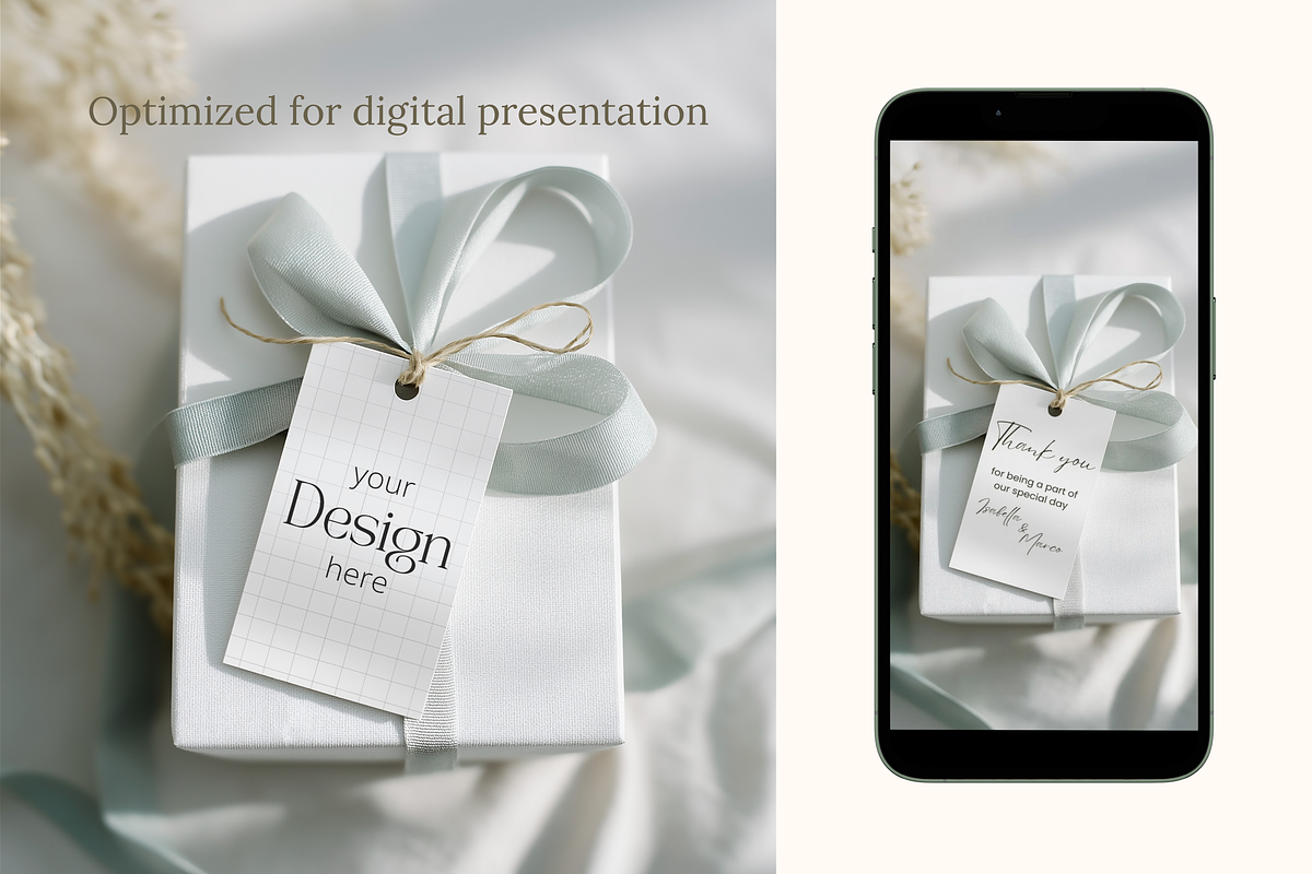 Neutral 3.5x2 Favor Tag Mockup, a Product Mockup by Serenefeeling (Photo 5 of 6)