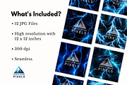 12 Blue Lightning Digital Papers, a Background Graphic by NorthWindPixels (Thumbnail 3 of 4)
