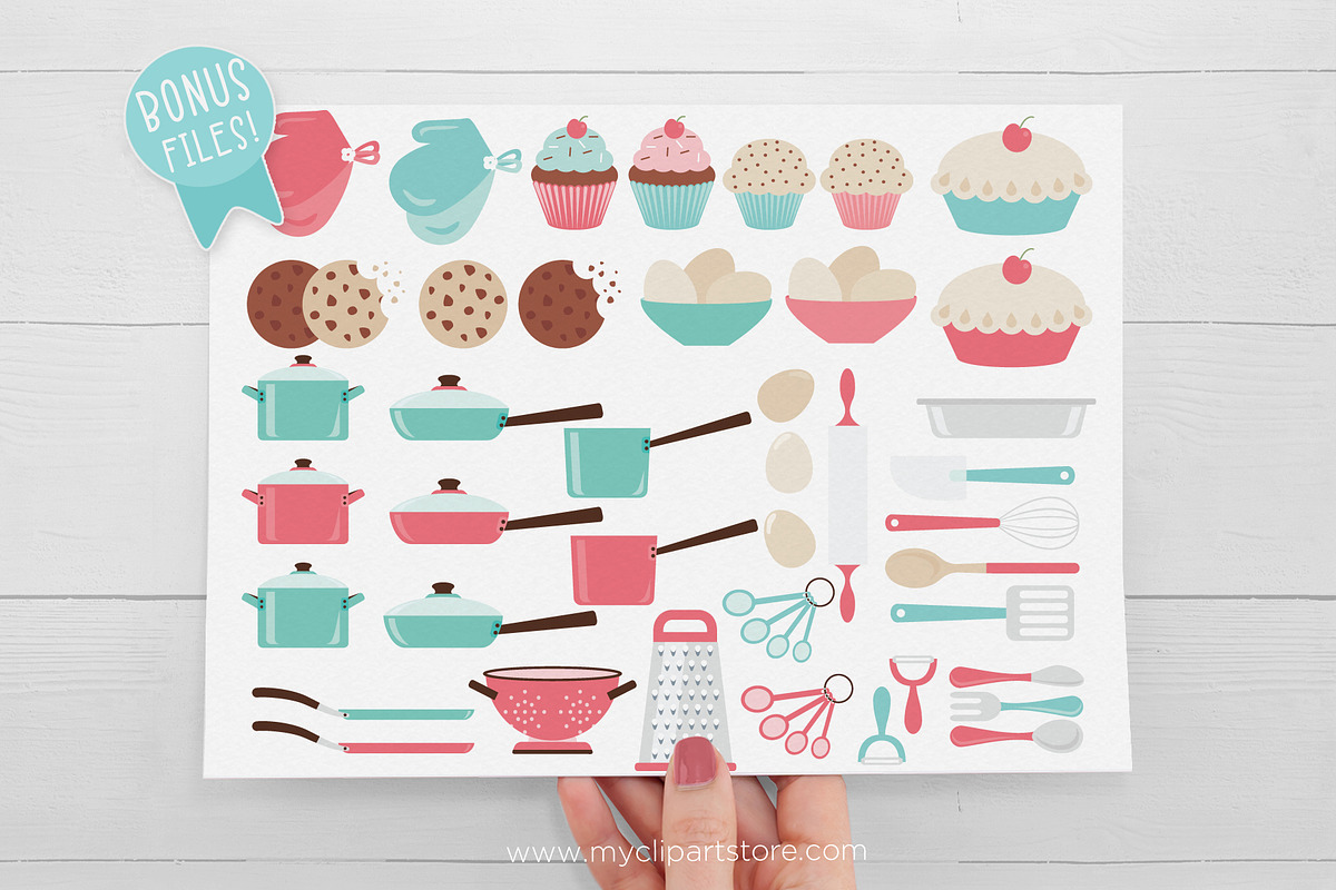 Bakery Kitchen Utensils Clipart, a Food Illustration by MyClipArtStore (Photo 2 of 2)