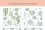 Watercolor cactus set, an Illustration by Natikka Art (Thumbnail 3 of 4)