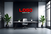 Modern Office Wall Logo Mockup, a Mockup by GenesisCreativeCo (Thumbnail 2 of 3)