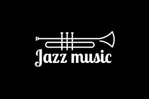 Jazz music logo illustration, a Branding & Logo Template by Dyn Studio