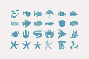200+ OCEAN CLIPARTS - HAND DRAWN, a Seasonal Illustration by JuDesign (Thumbnail 10 of 23)