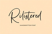 Rilistered - Handwritten Font, a Script Font by Fikryal Studio (Thumbnail 1 of 5)