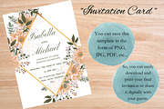 Floral Wedding Invitation Template, an Invitation Template by Talentex Invitations (Thumbnail 2 of 4)