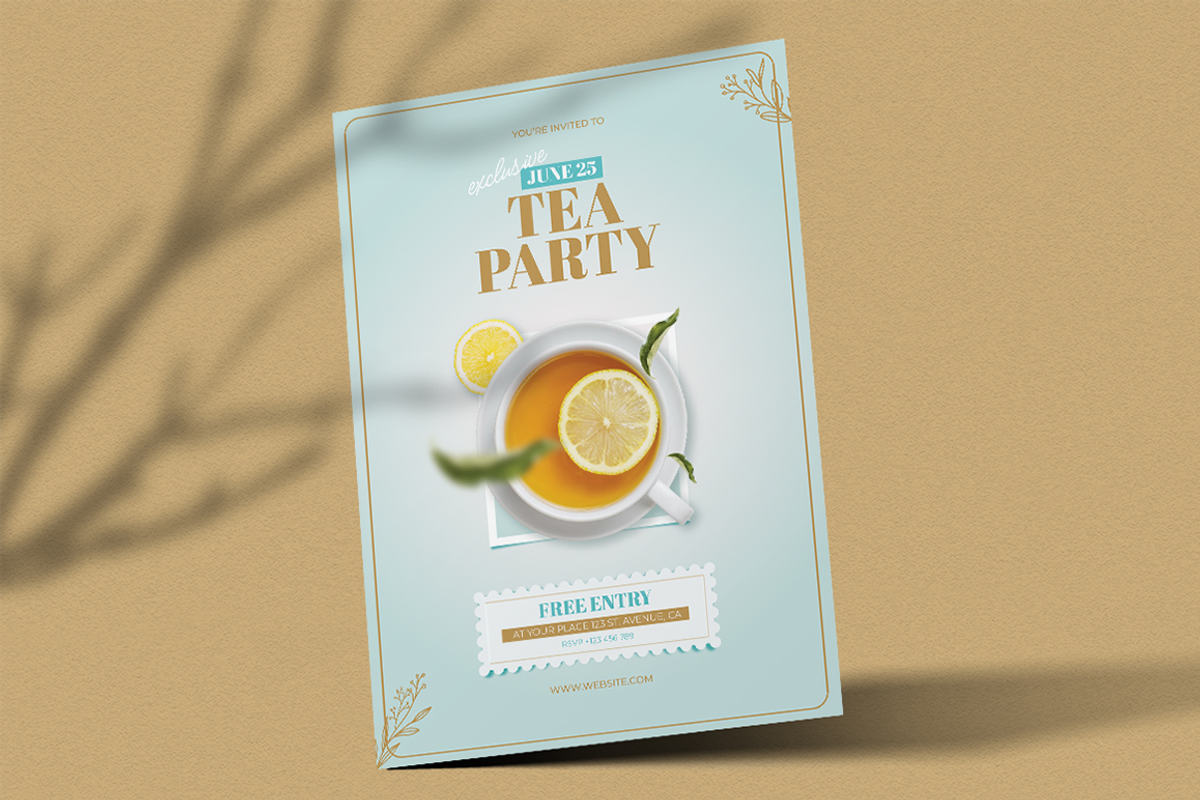Punca - Tea Party Flyer, a Flyer Template by Lettha-Studio (Photo 2 of 4)