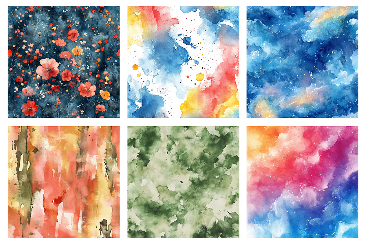 Watercolor Texture Seamless Pattern, a Pattern Graphic by SinaCreation (Photo 3 of 5)