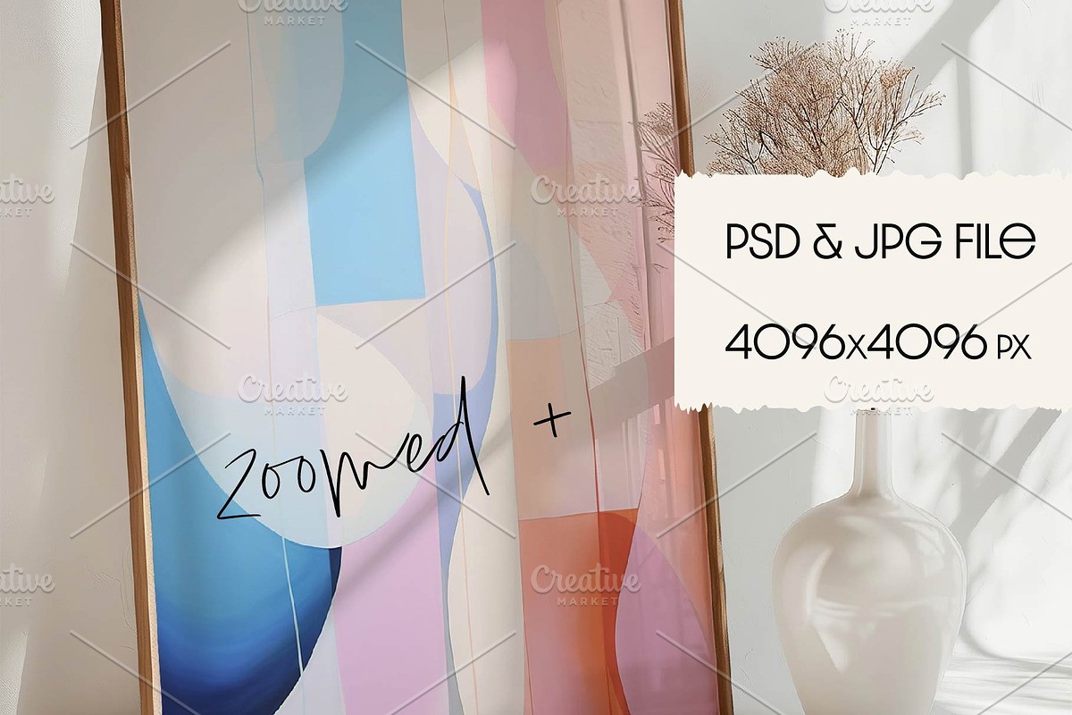 LARGE MINIMALIST Display for Art, a Household Mockup by MOAROShop (Photo 4 of 6)