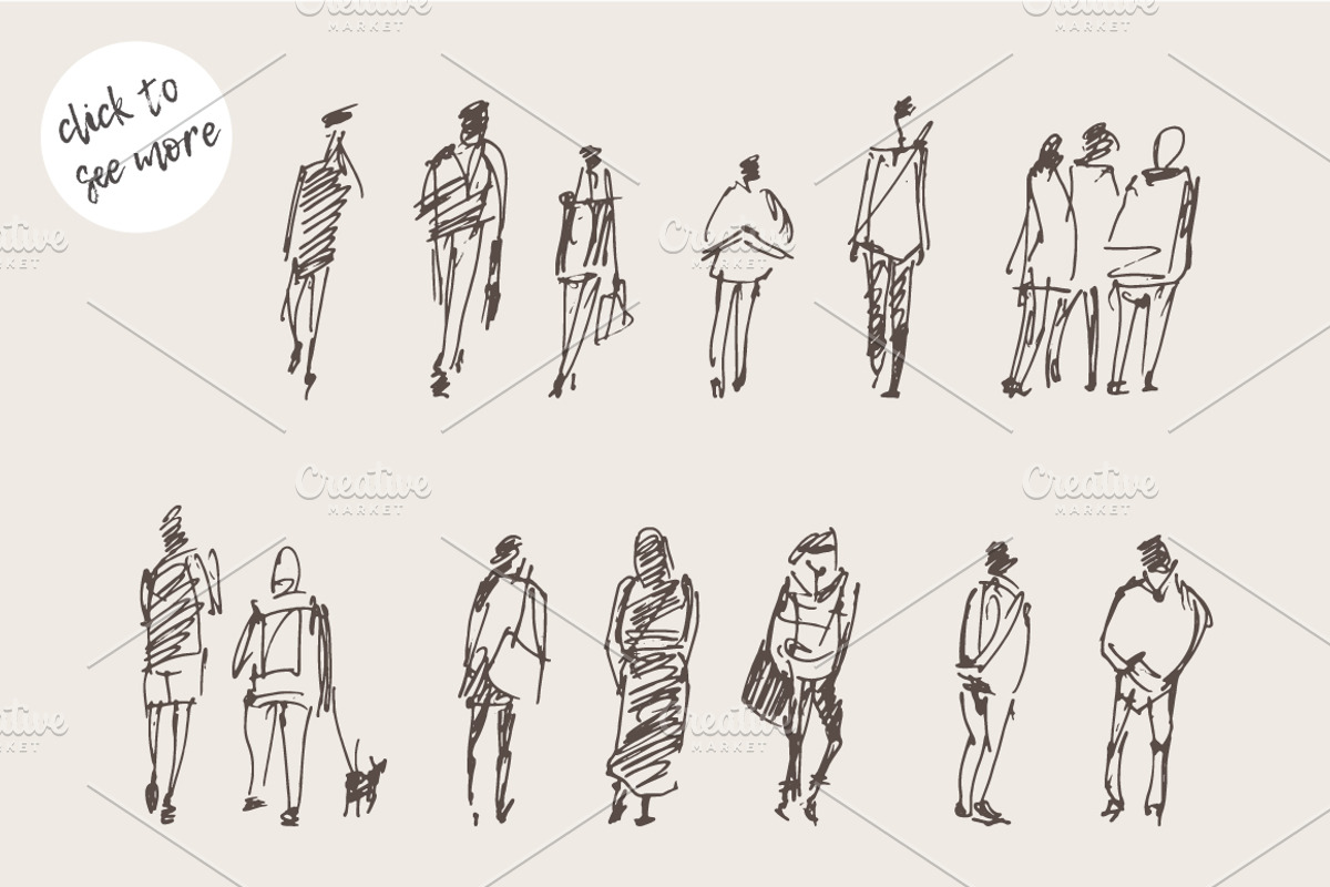 Sketches of different people, vol. 1, a Decorative Illustration by TheMountBirdStudio (Photo 2 of 2)