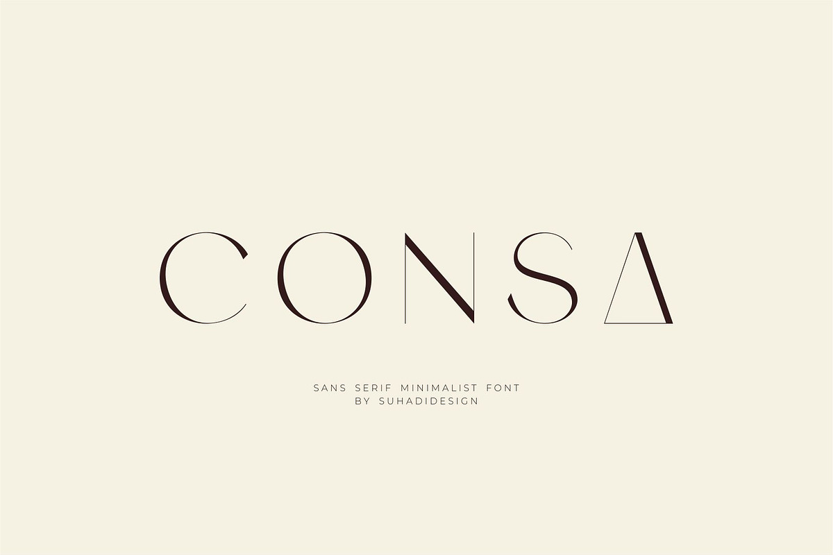 Consa - Sans Serif Minimalist Font, a Sans Serif Font by suhadidesign (Photo 1 of 14)