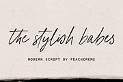 the stylish babes. modern script, a Handwritten Font by PeachCreme (Thumbnail 1 of 16)