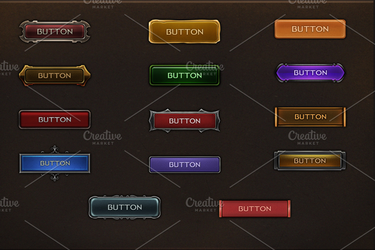 Gothic RPG Buttons, a Templates & Theme by Kodiak Graphics (Photo 2 of 2)