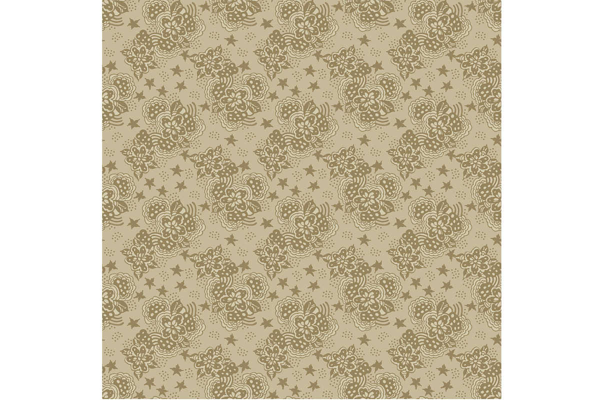 Hand Drawn Floral in Beige, a Pattern Graphic by Sharon Schwalbe (Photo 3 of 5)
