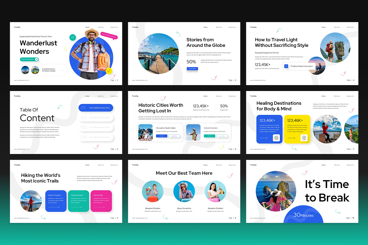 Travel PowerPoint Presentation, a Presentation Template by Annora Studio (Photo 2 of 7)