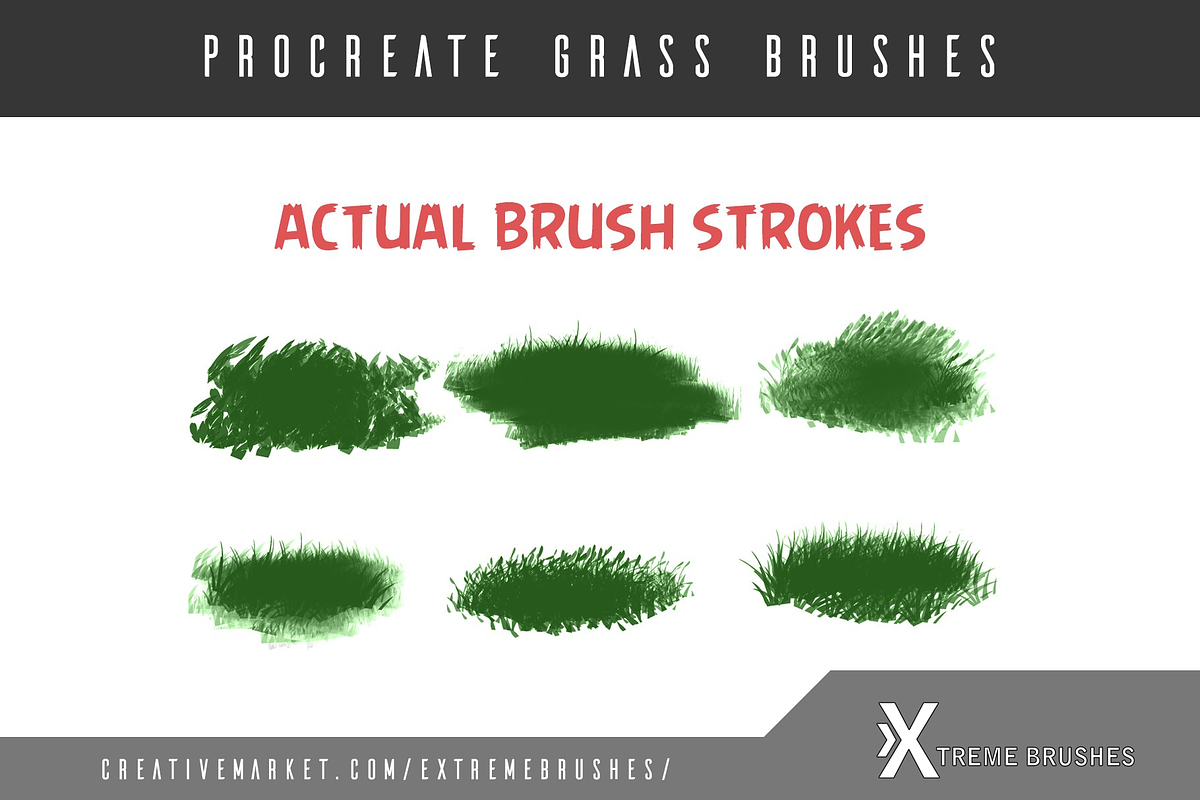 Procreate Grass Brushes!, a Brush Add-On by Extreme Brushes (Photo 3 of 3)
