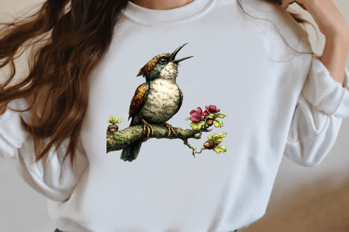 Whimsical Woodland Birds Clipart, a Seasonal Illustration by Designworld (Photo 9 of 10)