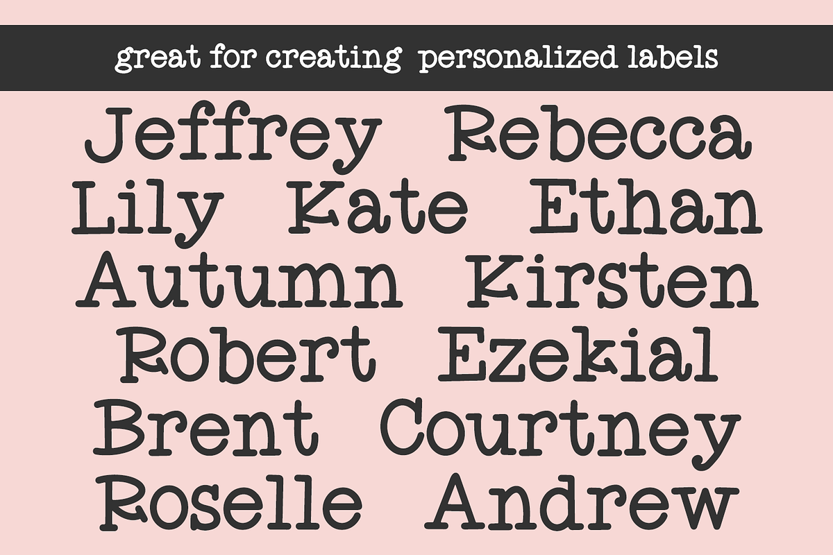 Heartsound Typewriter Serif Font, a Handwritten Font by Beck McCormick (Photo 5 of 10)