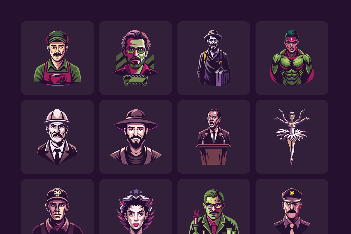 280 Avatar Illustration Designs, a Person Illustration by Brickclay (Photo 14 of 14)