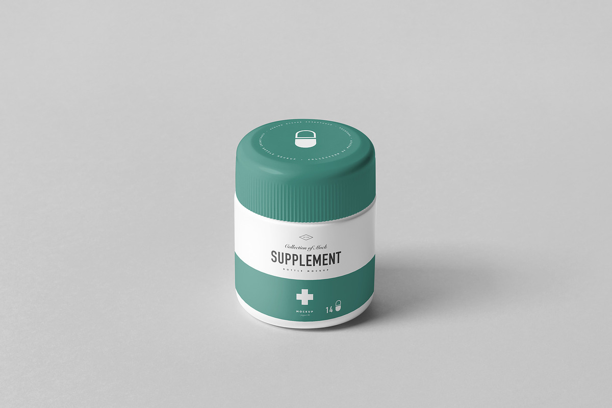 Supplement Jar & Box Mock-up 2, a Cups & Container Mockup by Yogurt86 (Photo 5 of 10)