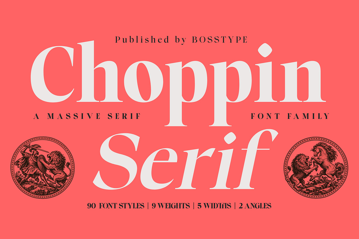 Choppin Serif | 91 Style Font, a Serif Font by Bosstype Studio (Photo 15 of 15)
