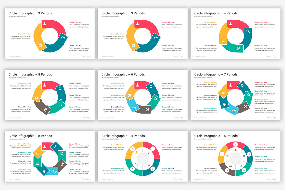 Circle Google Slides Infographics, a Presentation Template by SlideOne