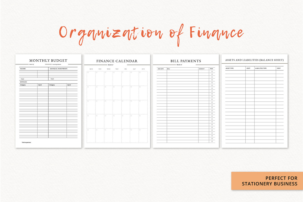 Finance planner, a Stationery Template by Anatartan Design (Photo 3 of 4)