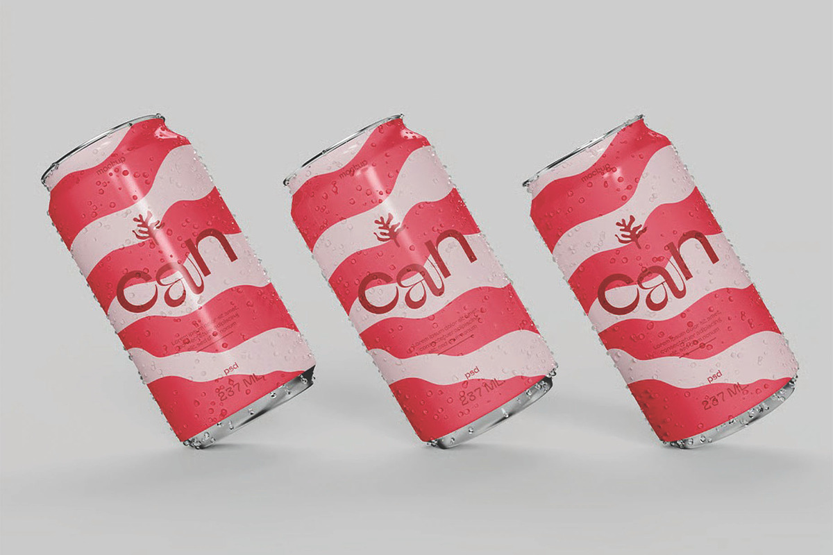 Soda Cans Mockup, an Advertising Mockup by skybluecreative (Photo 2 of 3)