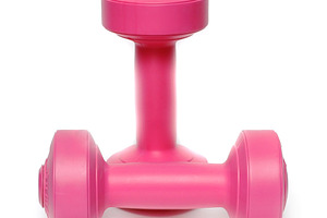 dumbbell isolated on white, a Photo by saiko3p