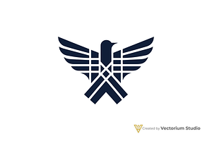 Geometric Eagle Emblem Logo, a Branding & Logo Template by Vectorium Studio