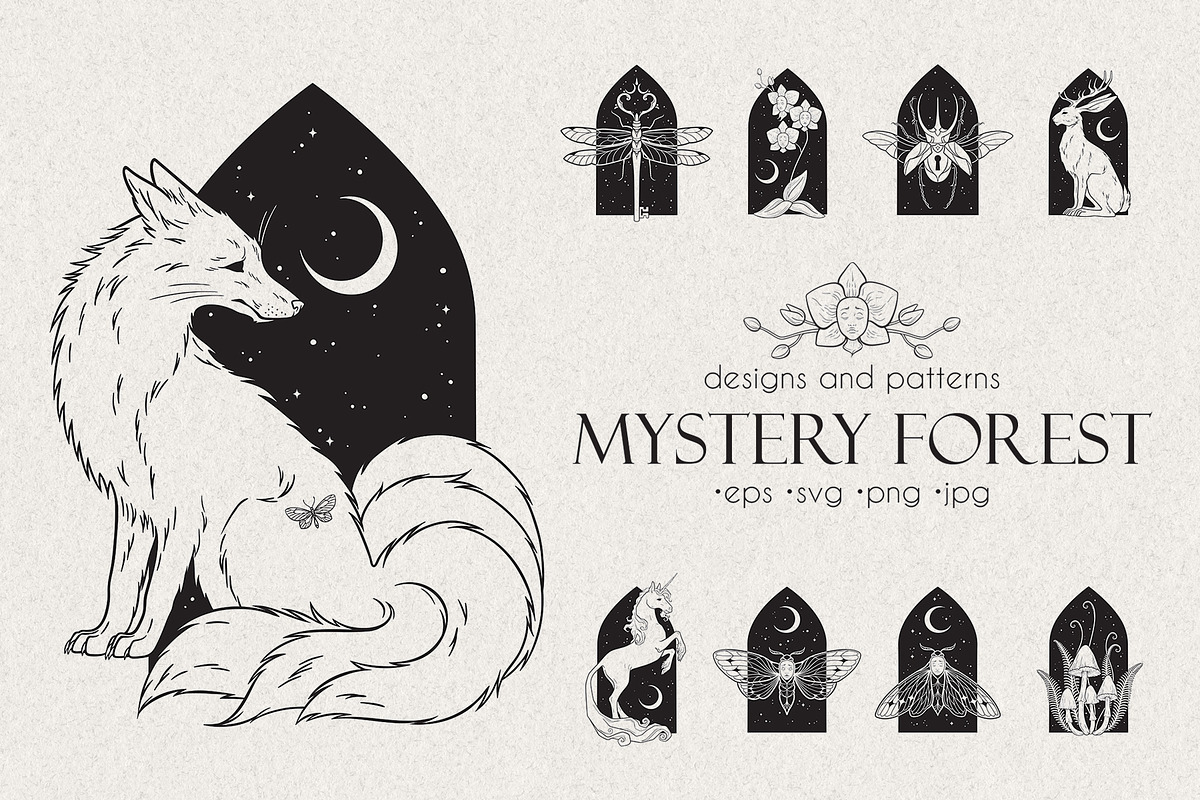 Mystery Forest Arts and Patterns, an Animal Illustration by Croisy (Photo 1 of 10)
