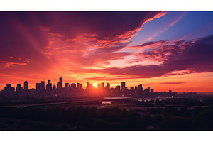 skyline earth sun ai generated, a Background Photo by pikepicture