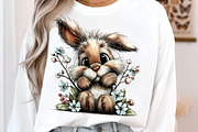 Whimsical Spring bunny clipart, an Illustration by SinaCreation (Thumbnail 7 of 11)