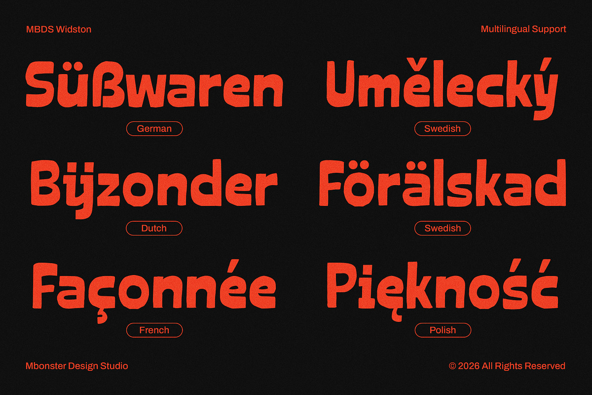 Widston — A Chunky Hand-Drawn Font, a Handwritten Font by Mbonster Design Studio (Photo 12 of 16)