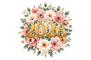Happy New Year 2026 Celebration, a Seasonal Illustration by Creative design (Thumbnail 5 of 7)