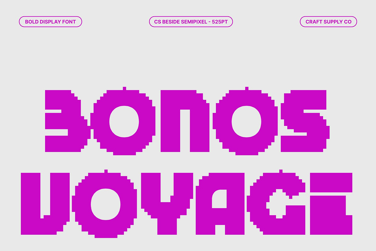 CS Beside Semipixel, a Sans Serif Font by Craft Supply Co. (Photo 2 of 8)
