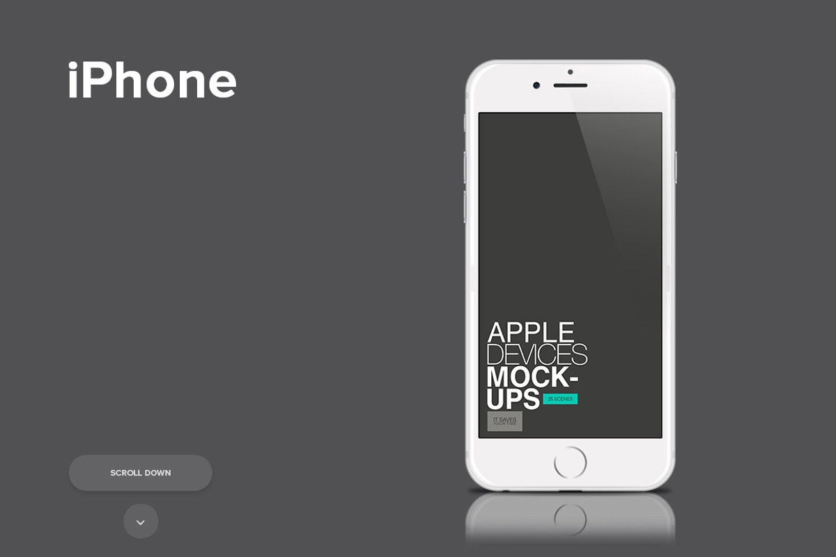 UI Presentation / Device Mockups, an iPhone Mockup by 2dsight