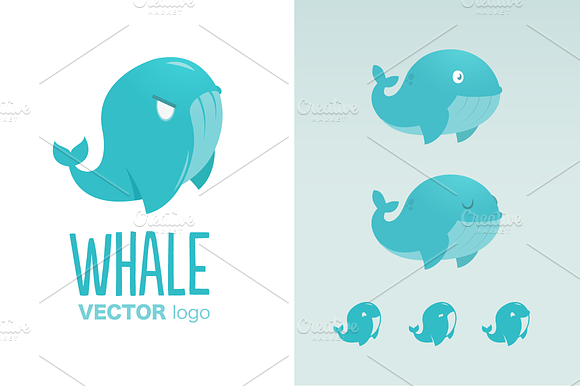 Vector Whale Logo Template preview 2