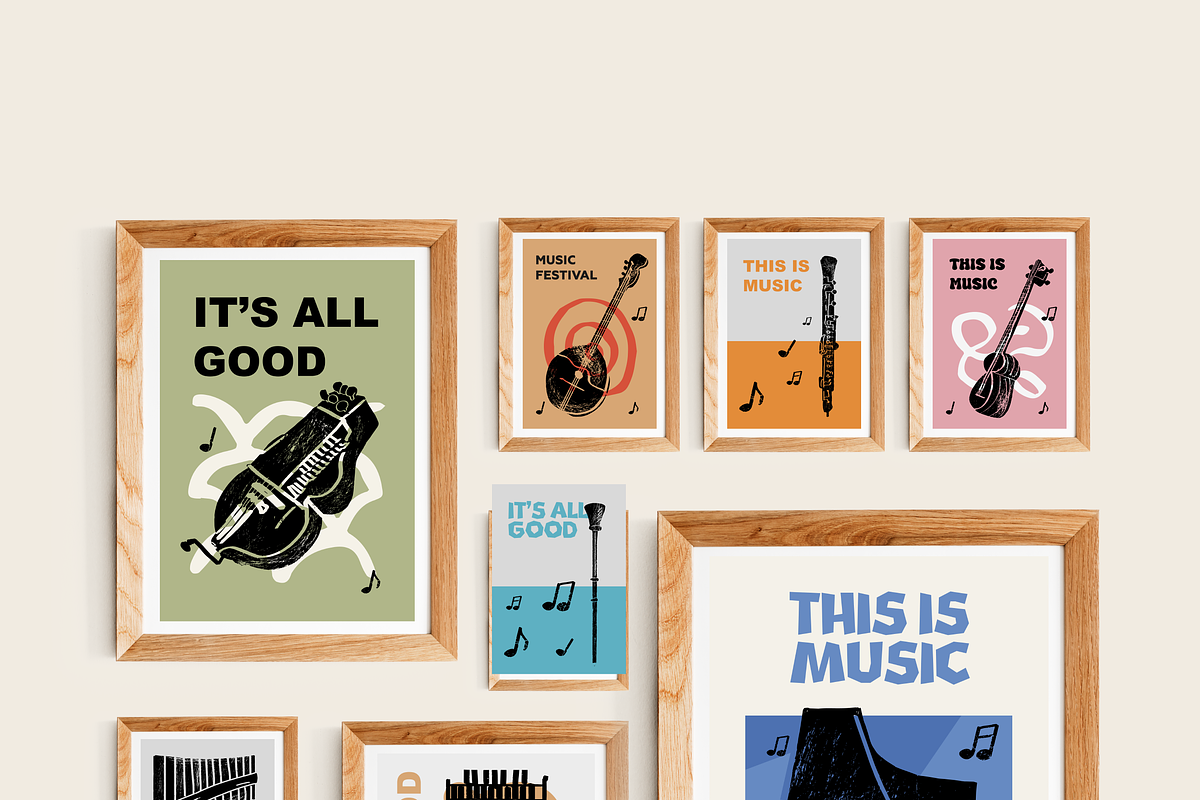 Musical instruments illustrations, an Illustration by Zhuna (Photo 9 of 16)