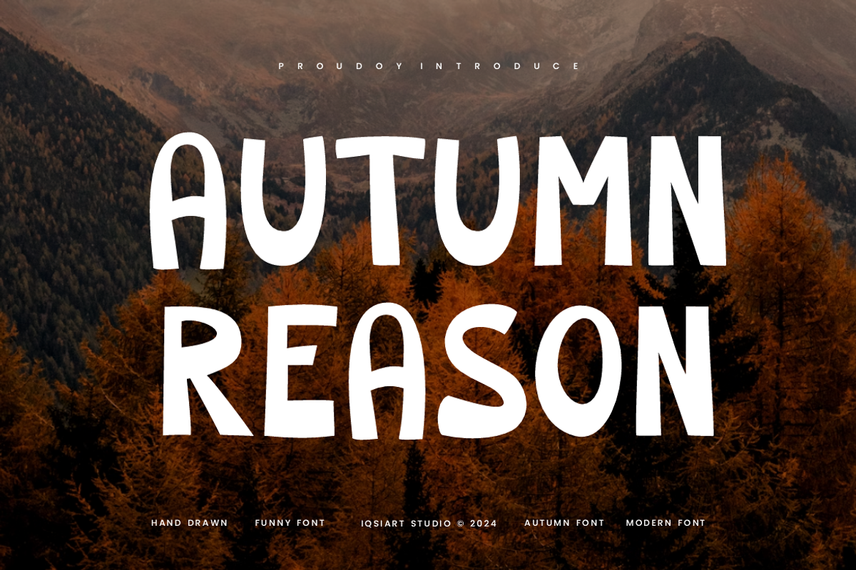 Autumn Reason - Tropical Font, a Sans Serif Font by Iqsiart Studio (Photo 1 of 6)